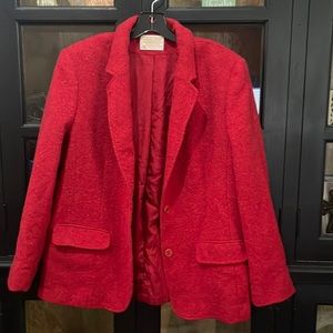Womens size 16 Pendleton red pure 100% Virgin wool coat